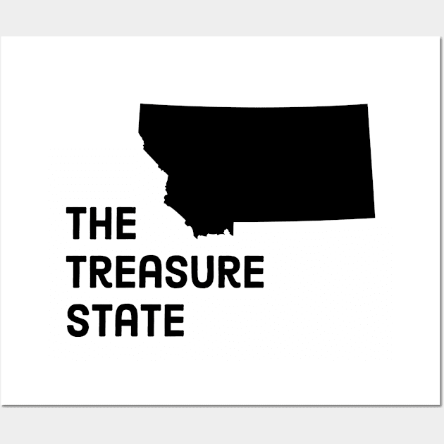 Montana - The Treasure State Wall Art by whereabouts